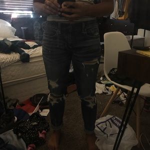 dark wash ripped jeans